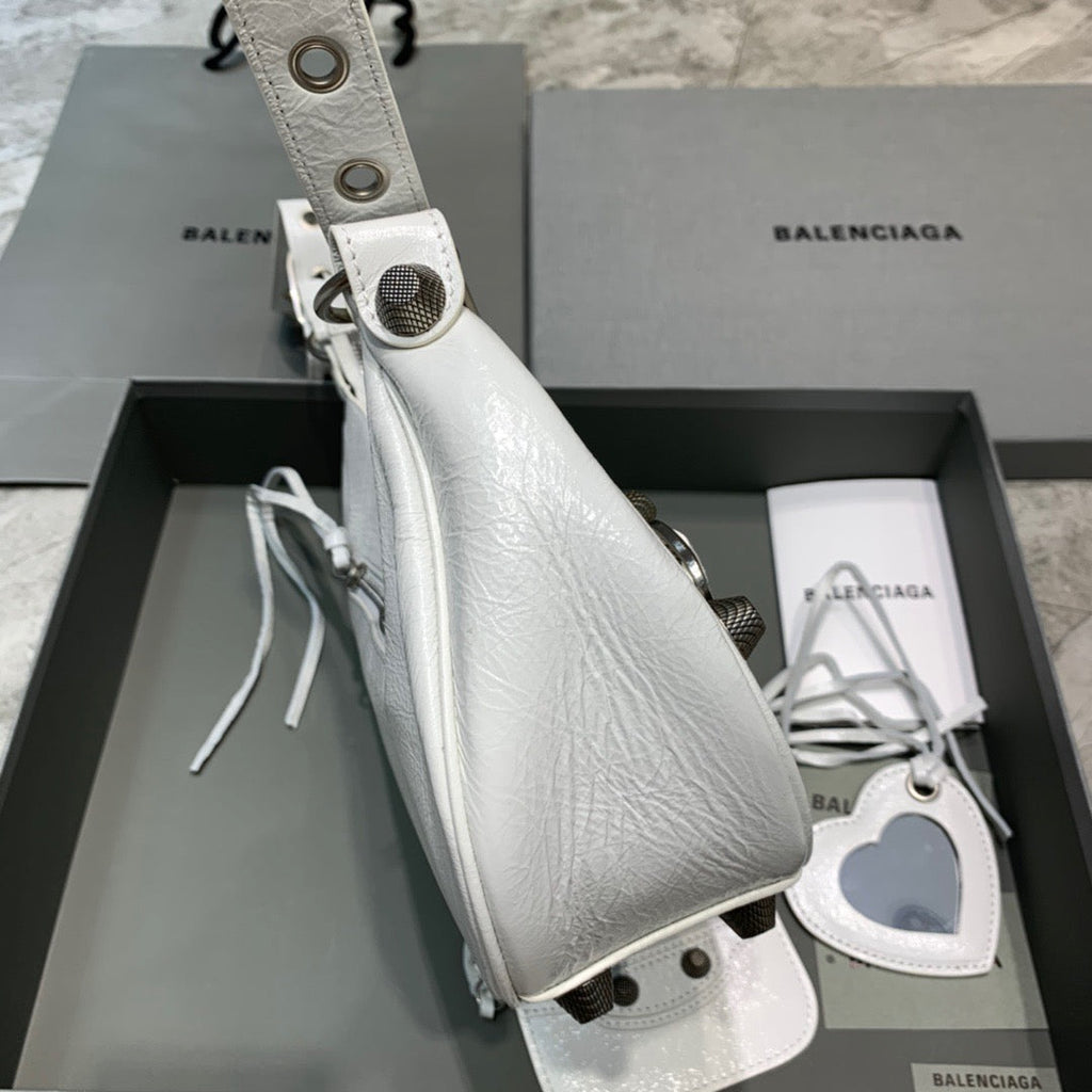 BLN-Ciaga Le Cagole XS Shoulder Bag In White, For Women,  Bags 13in/33LO