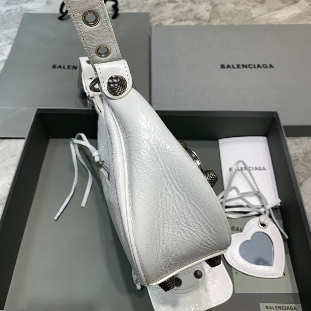 BLN-Ciaga Le Cagole XS Shoulder Bag In White, For Women,  Bags 13in/33LO