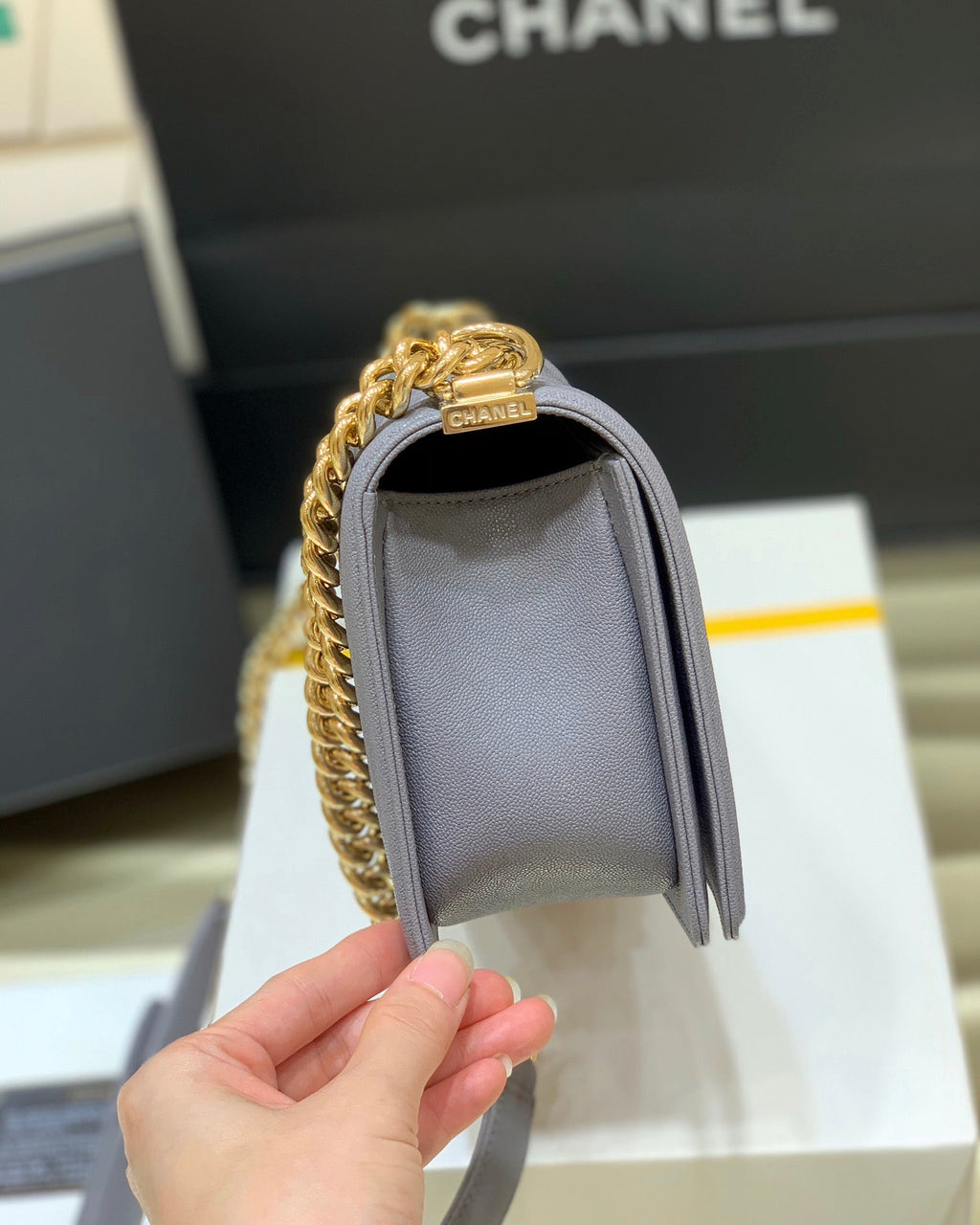 CHL -  Boy Handbag Gold Toned Hardware For Women 9.8in/25LO