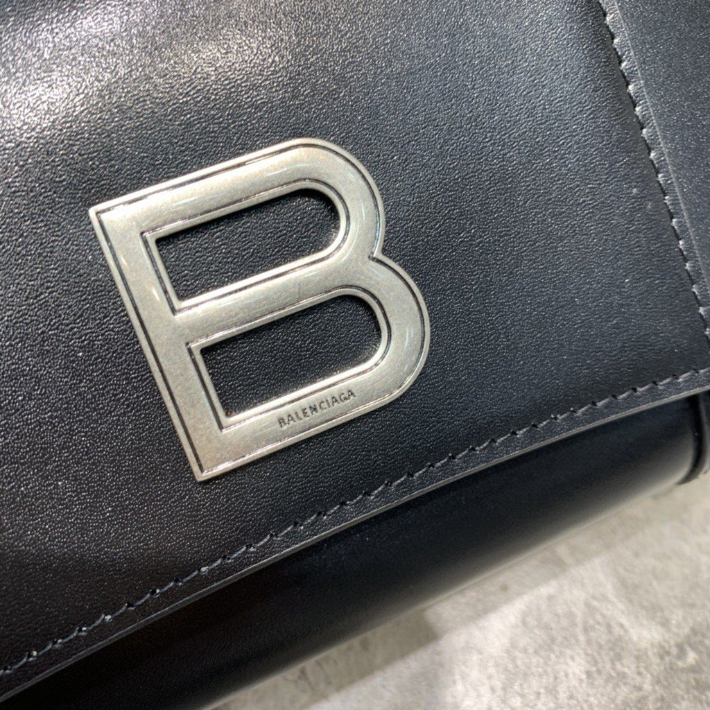 BLN-Ciaga Hourglass Wallet Bag In Black, For Women,  Bags 8in/20LO