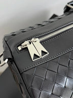 BV 25s  Bottega Veneta Duffel Bag Black Intrecciato leather
