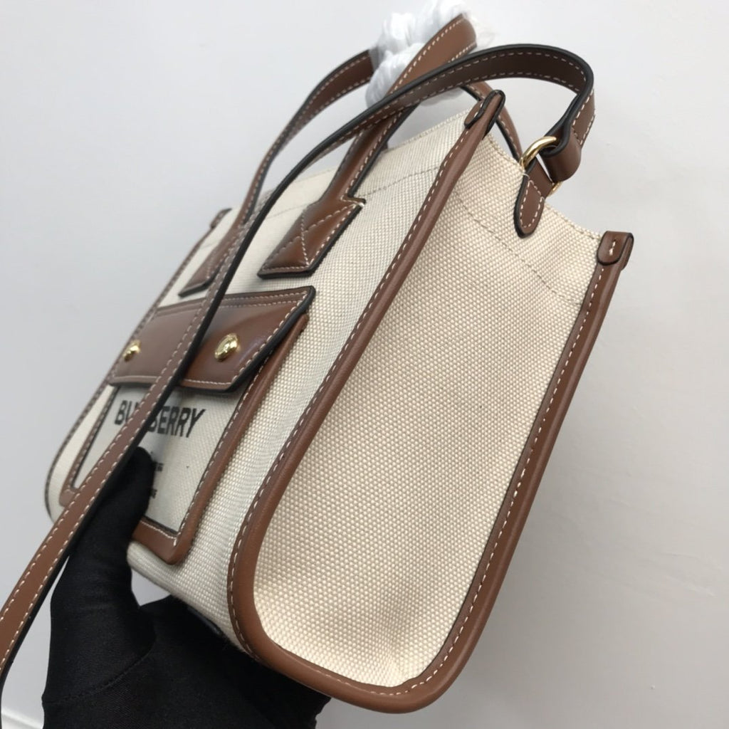 B-Berry - BB  Mini Two-tone Canvas And Freya Tote For Women, Bags 9.1in/23LO 80441431
