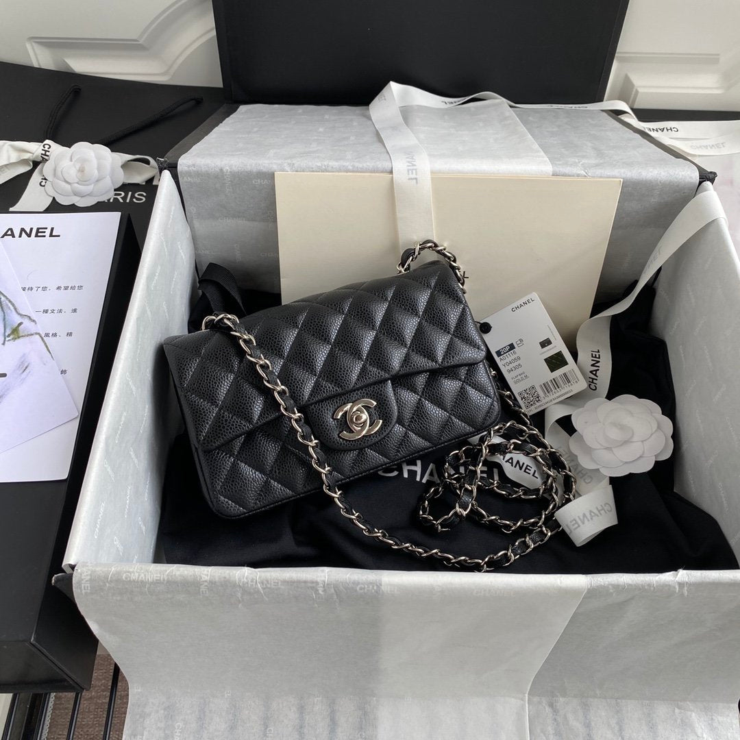 CHL - Mini Classic Handbag Black For Women 7.9in/20LO