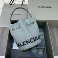 BLN-Ciaga Le Cagole Medium Bucket Bag In Light Gray, For Women,  Bags 11.8in/30LO