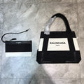 BLN-Ciaga Navy XS Tote Bag In Black And White, For Women,  Bags 12.6in/32LO