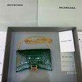 BLN-Ciaga Hourglass Wallet On Chain in Dark Green, For Women,  Bags 7.6in/19LO 6560501LRGM3011