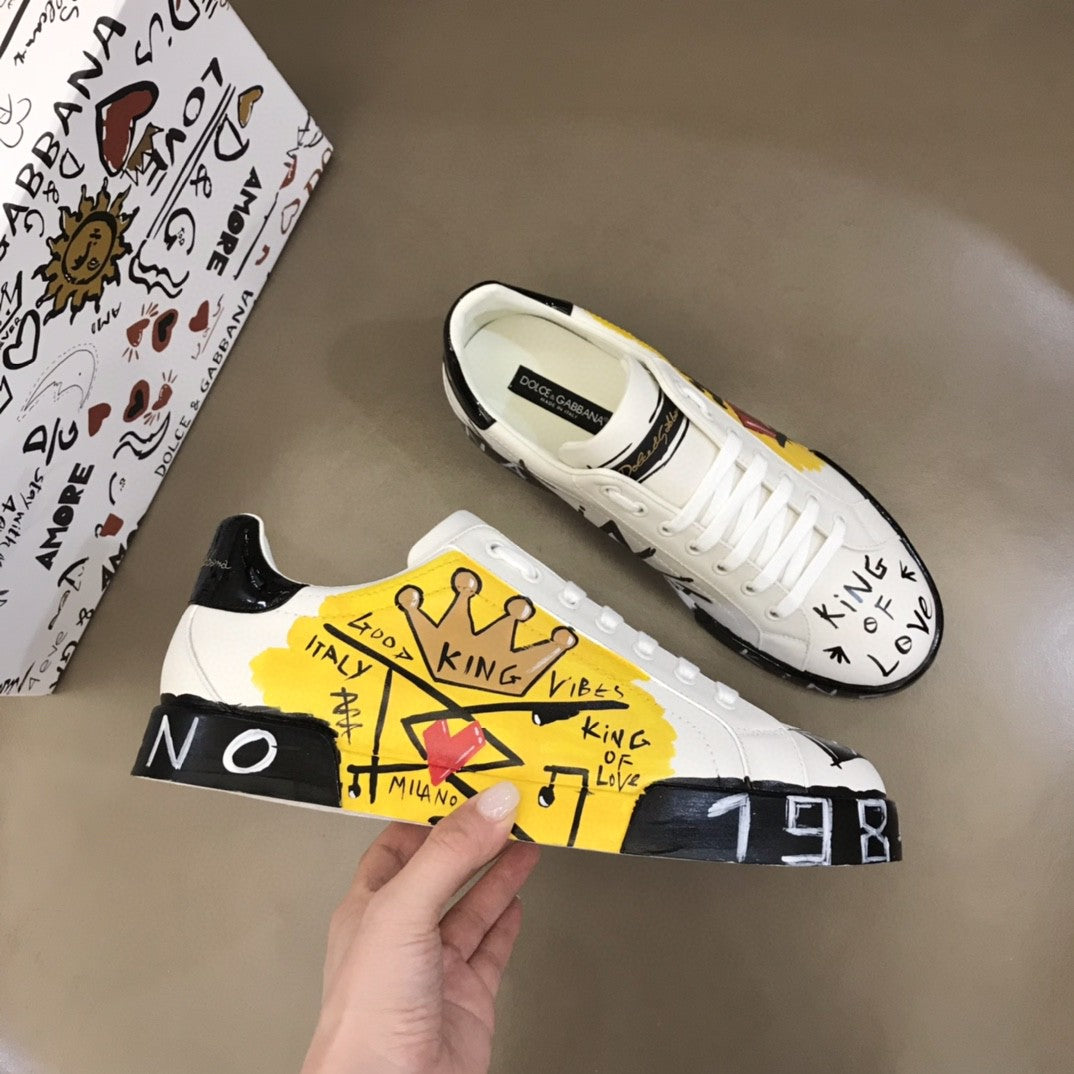 Dolce &amp; GaB-Berry - BB ana Limited Edition Portofino Sneakers White For Men DG Shoes