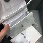 BLN-Ciaga Hourglass Mini Handbag In White, For Women,  Bags 4.7in/12LO 6373721LR6Y9016