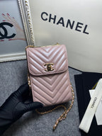 CHL -  Chevron Trendy CHL -  Phone Light Purple Bag For Women 18LO/7in