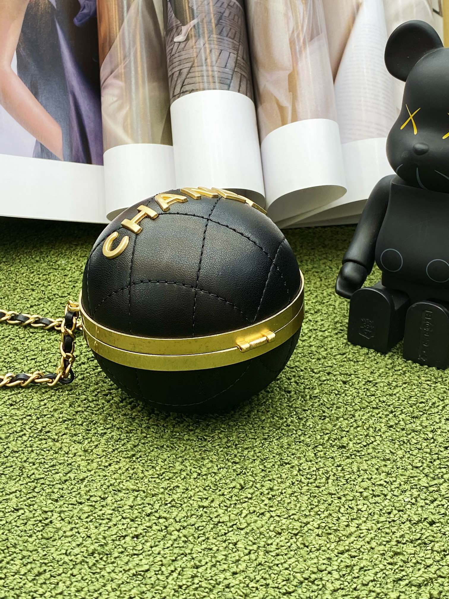 CHL -  Ball Bag Black and Gold Chain Bag For Women 23.5LO/9.25in