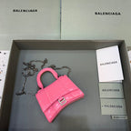 BLN-Ciaga Hourglass Mini Handbag With Chain In Pink, For Women,  Bags 4.7in/12LO