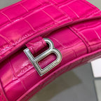 BLN-Ciaga Hourglass Mini Handbag With Chain In Dark Pink, For Women,  Bags 4.7in/12LO