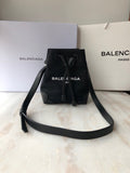 BLN-Ciaga Navy Cabas Linen Crossbody Bag In Black, For Women,  Bags 9.8in/25LO