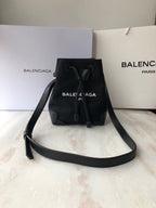 BLN-Ciaga Navy Cabas Linen Crossbody Bag In Black, For Women,  Bags 9.8in/25LO