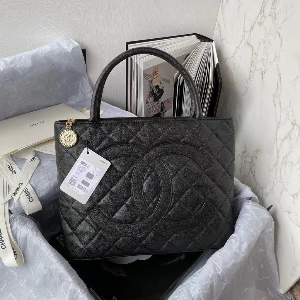 CHL - Medallion Tote Shoulder Black Bag For Women 29LO/11.4in