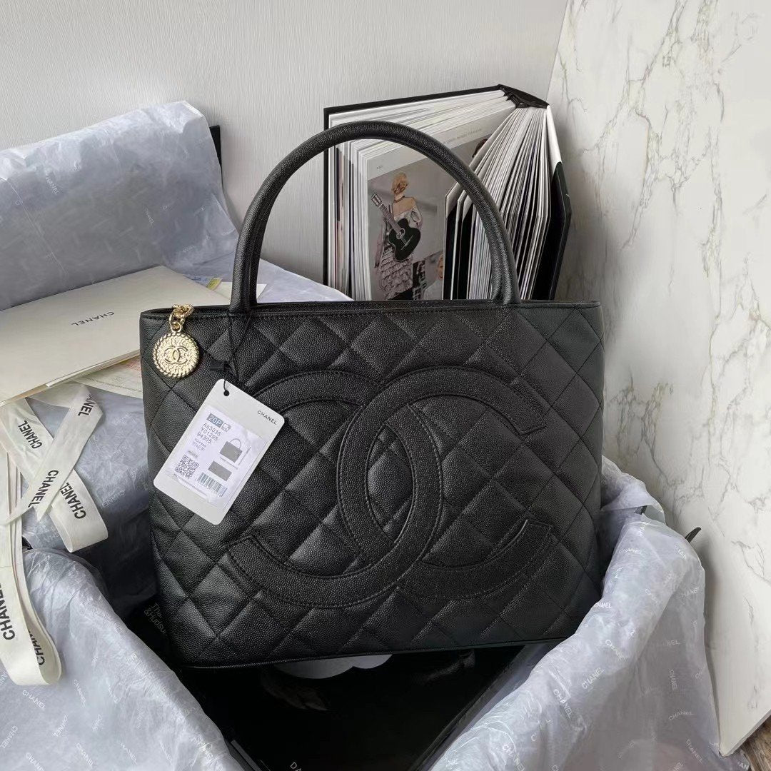 CHL - Medallion Tote Shoulder Black Bag For Women 29LO/11.4in
