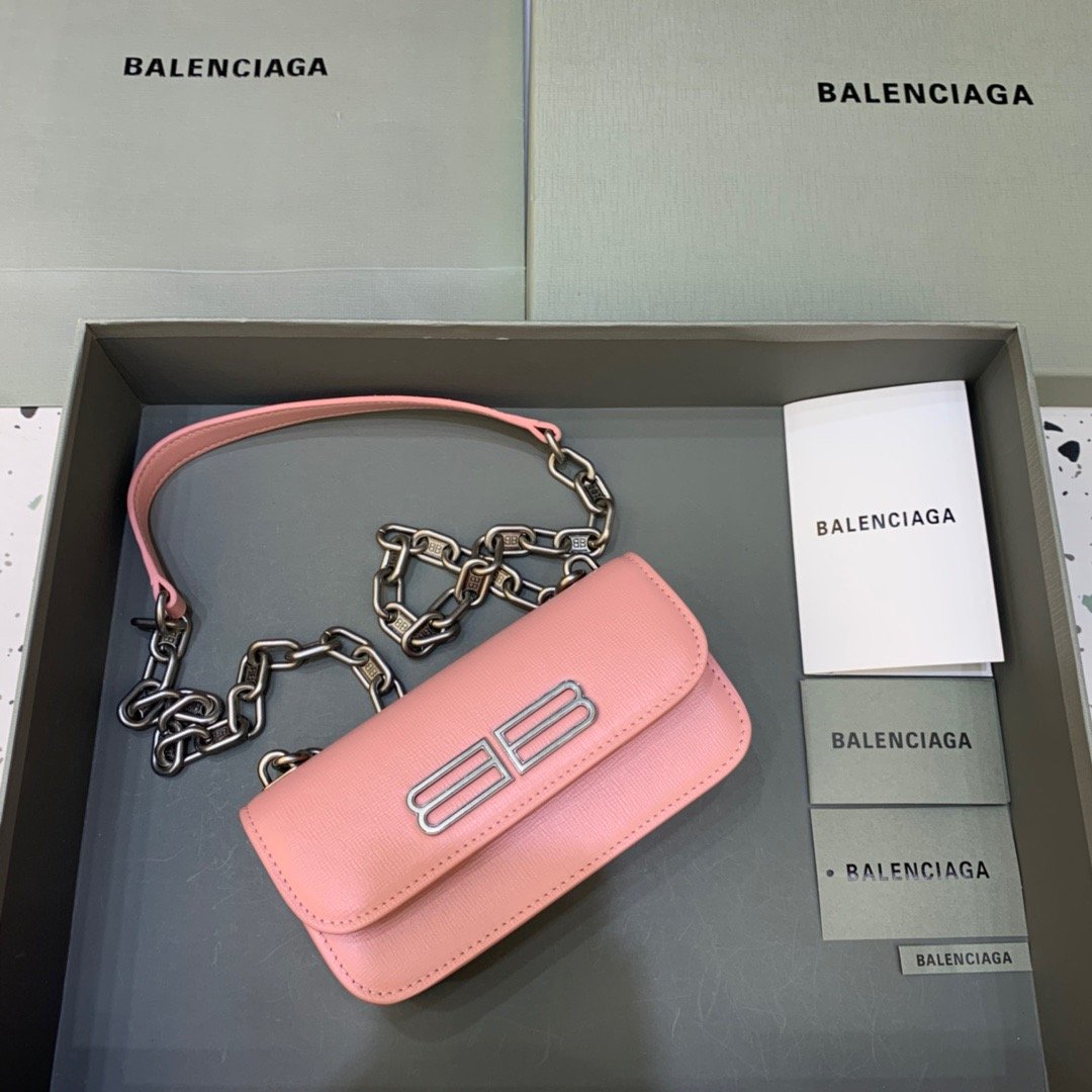 BLN-Ciaga Gossip Small On Chain Shoulder Bag Light Pink, For Women,  Bags 7.4in/19LO