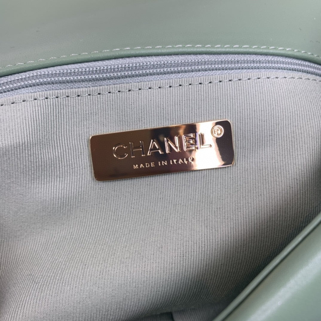 CHL -  19 Flap Bag Gold Hardware Green For Women Handbags, Shoulder Bags 10.2in/26LO AS1160
