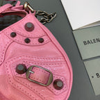 BLN-Ciaga Le Cagole Mini Bag With Chain Light Pink, For Women,  Bags 8.2in/21LO