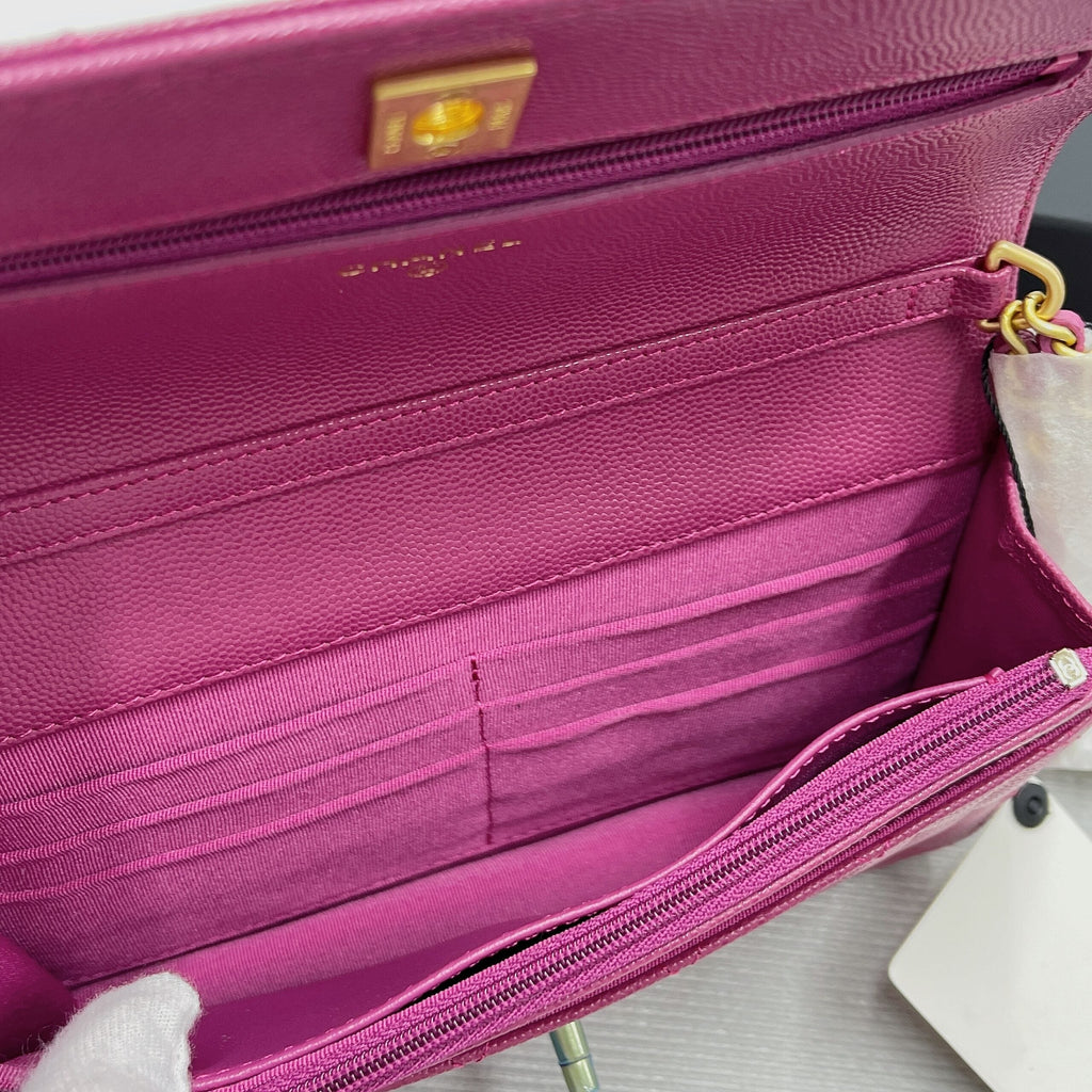CHL - Small Flap Bag Gold Hardware Plum For Women Handbags, Shoulder Bags 7.5in/19LO AP2840