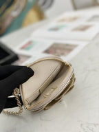 CHL -  Camellia Clutch With Chain Gold Bag For Women 11LO/4in