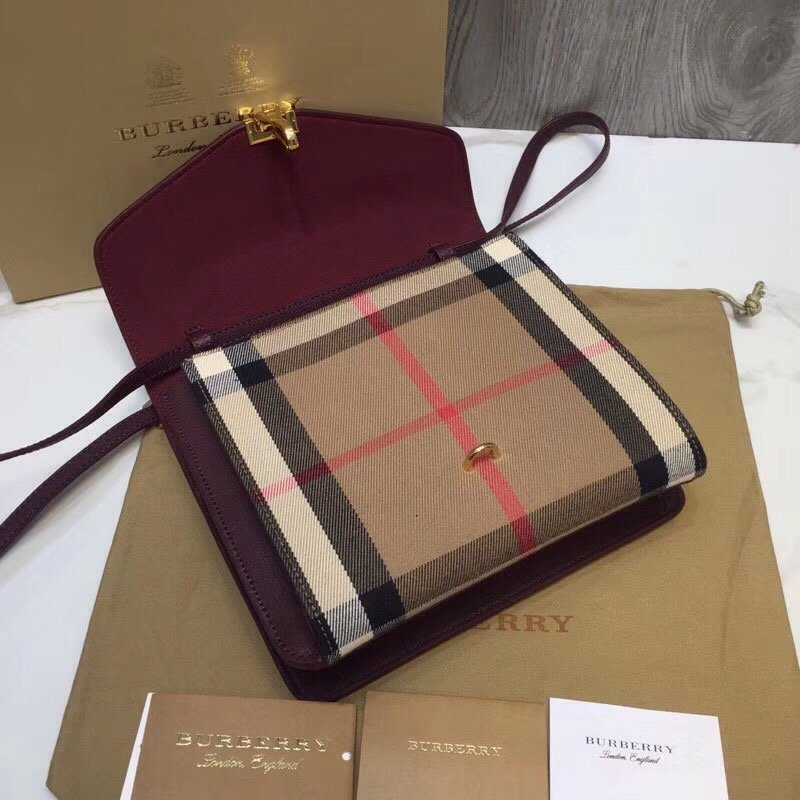 B-Berry - BB  Small  Check And Crossbody Bag Purple For Women, Bags 9in/24LO