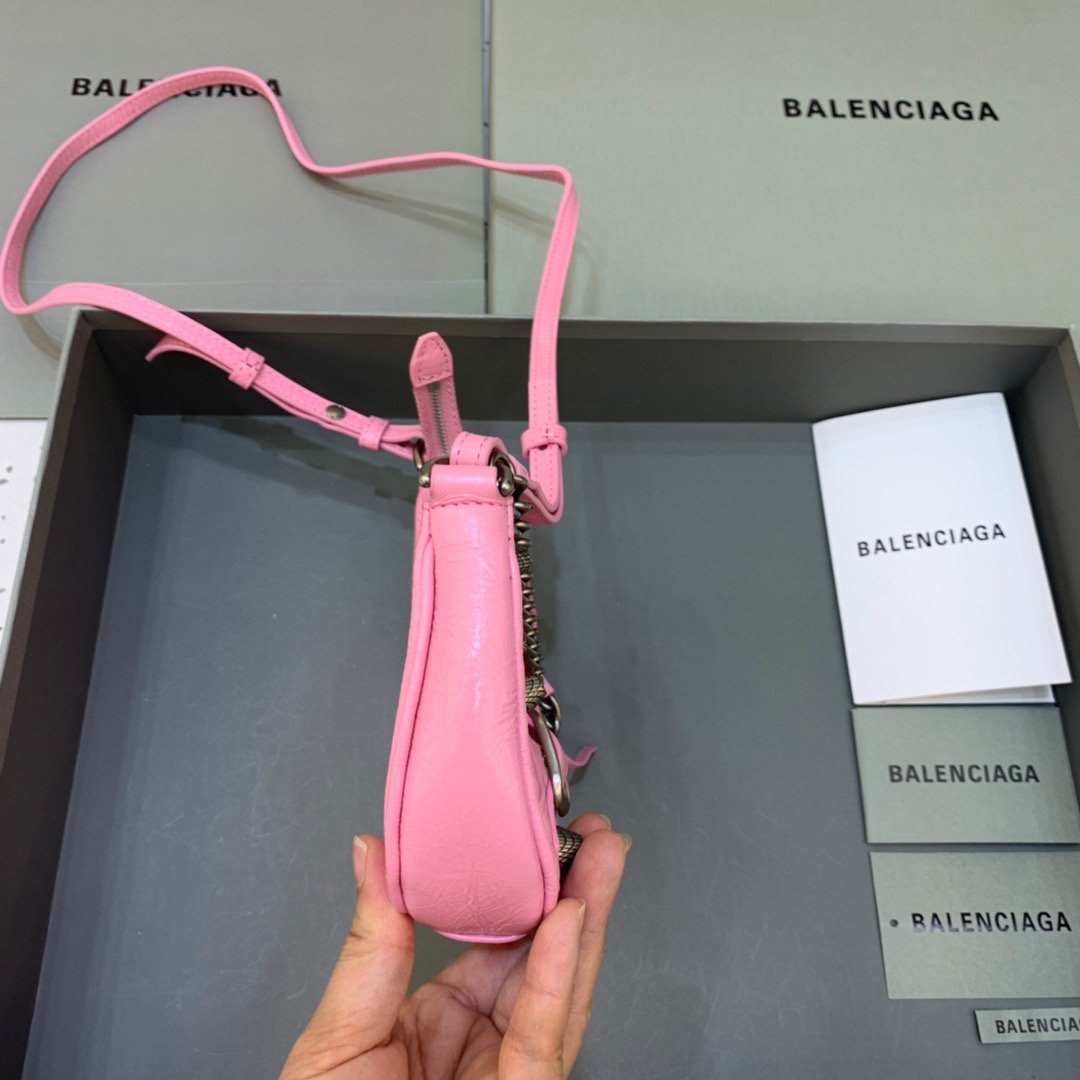 BLN-Ciaga Le Cagole Mini Bag With Chain Light Pink, For Women,  Bags 8.2in/21LO