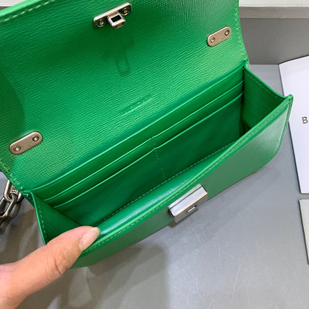 BLN-Ciaga Gossip Small On Chain Shoulder Bag Green, For Women,  Bags 7.4in/19LO