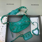 BLN-Ciaga Le Cagole XS Shoulder Bag In Green, For Women,  Bags 10.2in/26LO