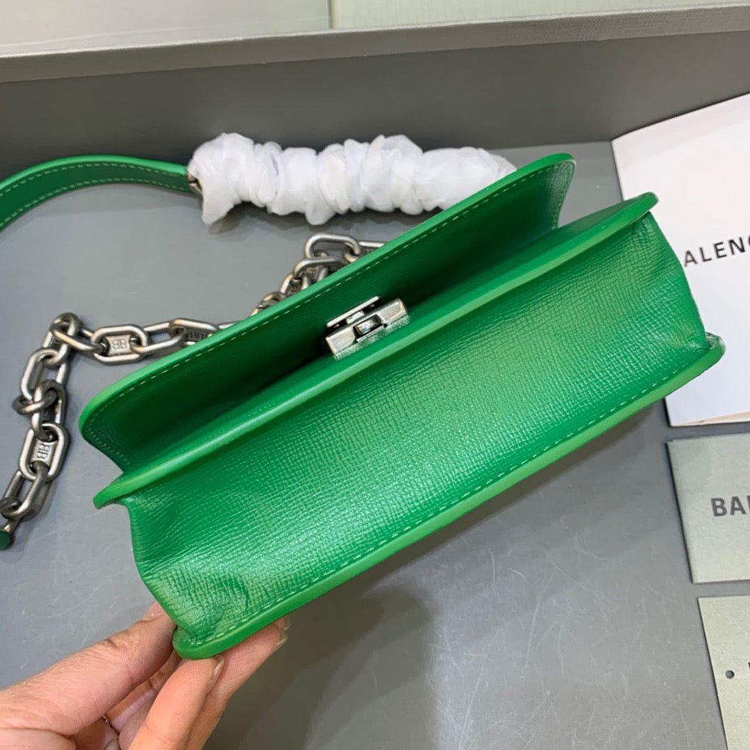 BLN-Ciaga Gossip Small On Chain Shoulder Bag Green, For Women,  Bags 7.4in/19LO