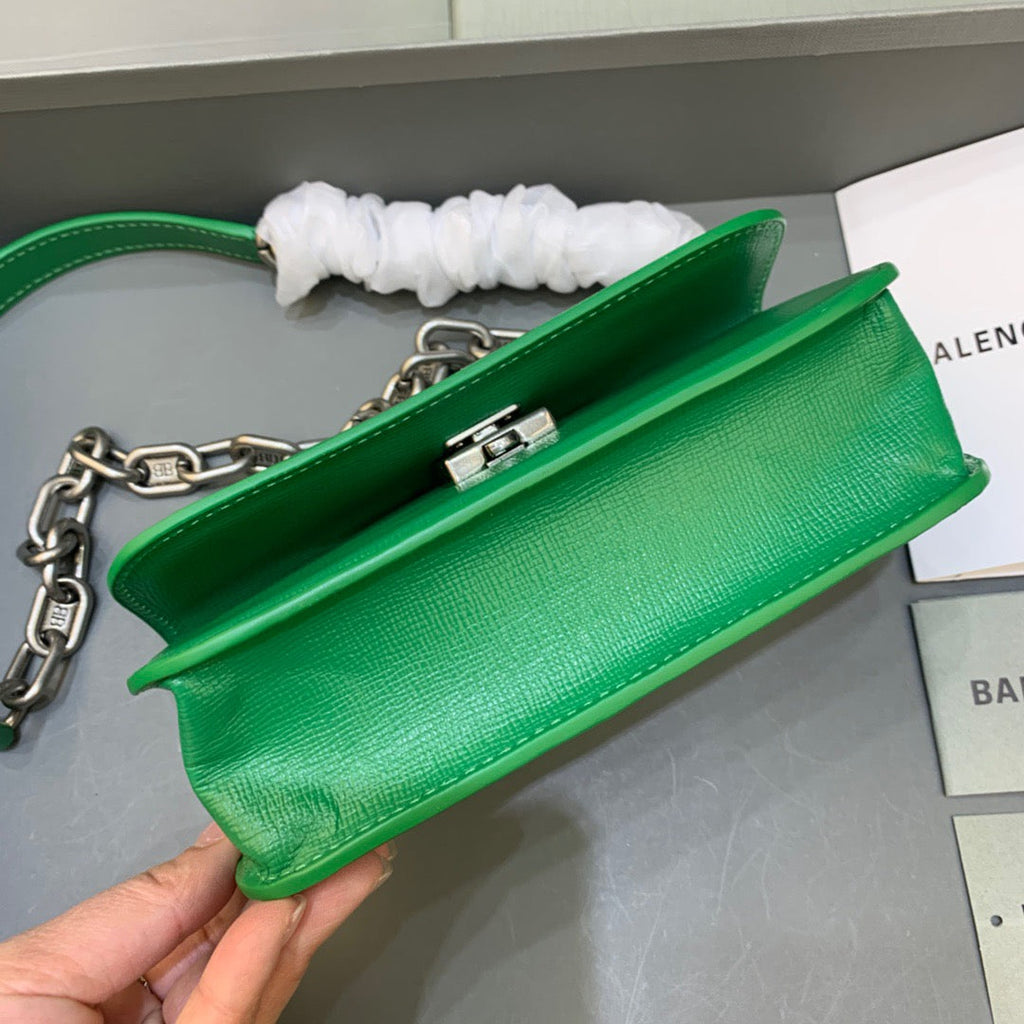 BLN-Ciaga Gossip Small On Chain Shoulder Bag Green, For Women,  Bags 7.4in/19LO