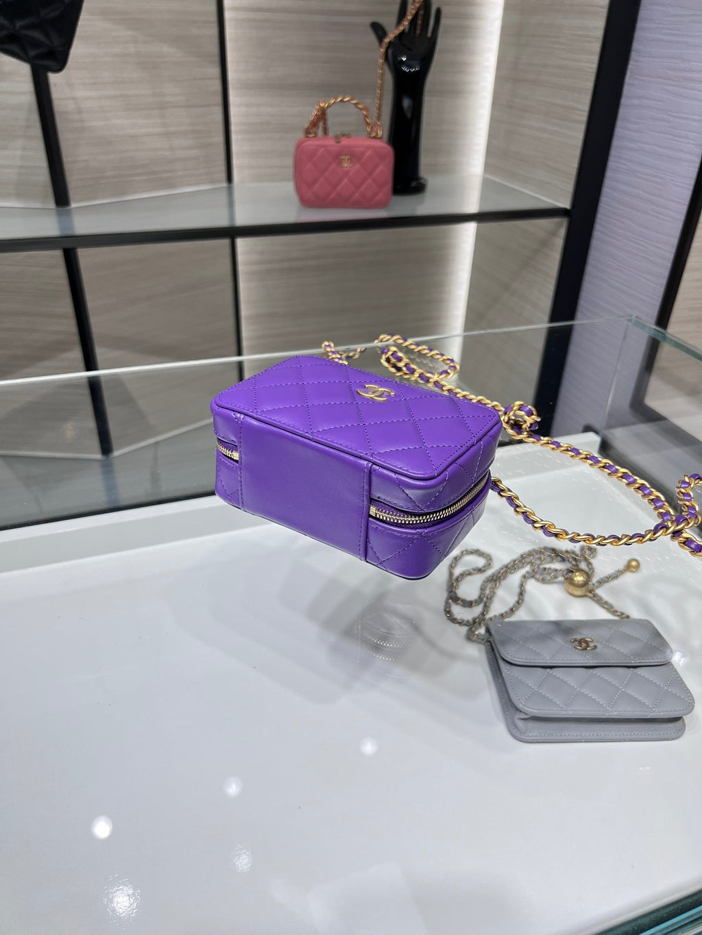CHL - Vanity With Chain Purple Bag For Women 9LO/3.5in