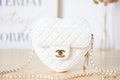 CHL - Mini Heart Bag White For Women 7in/18LO AS3191 B07958 10601