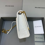 BLN-Ciaga Hourglass Wallet On Chain in White, For Women,  Bags 9in/23LO
