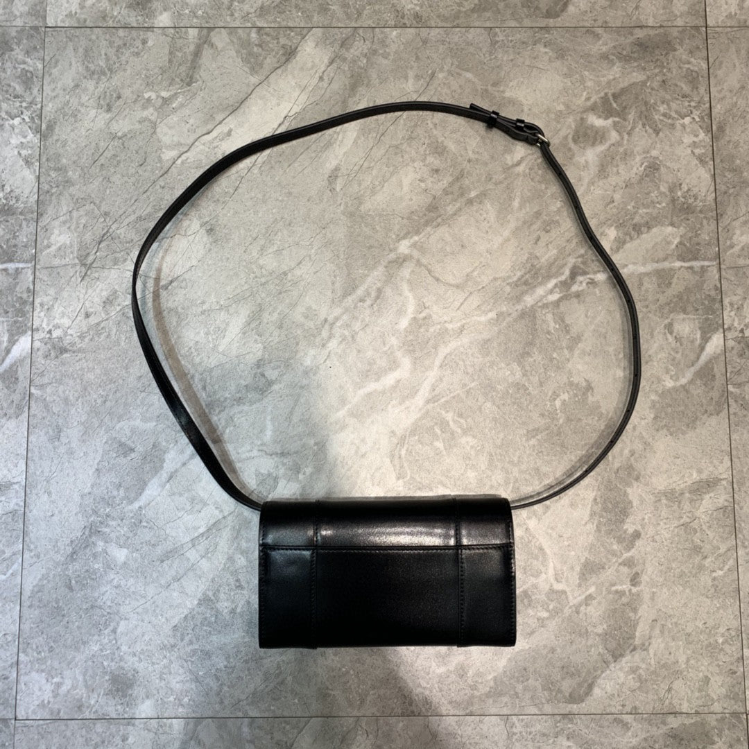 BLN-Ciaga Hourglass Wallet Bag In Black, For Women,  Bags 8in/20LO