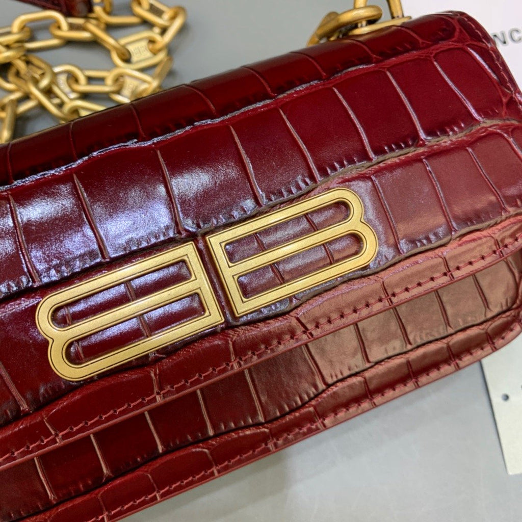BLN-Ciaga Gossip Small On Chain Shoulder Bag Dark Red, For Women,  Bags 7.4in/19LO