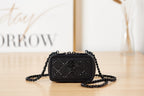 CHL -  Crystal Small Vanity with Chain Black Bag For Women 10LO/4in