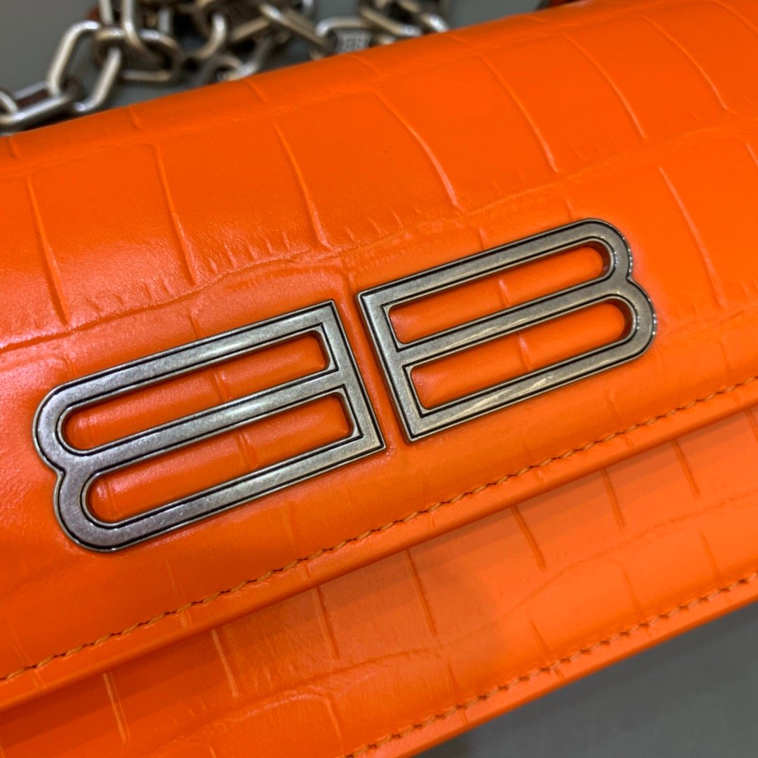 BLN-Ciaga Gossip Small On Chain Shoulder Bag Orange, For Women,  Bags 7.4in/19LO