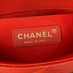 CHL - Mini Flap Bag With Top Handle Gold Hardware Red For Women Handbags, Shoulder Bags 7.9in/20LO AS2431 
