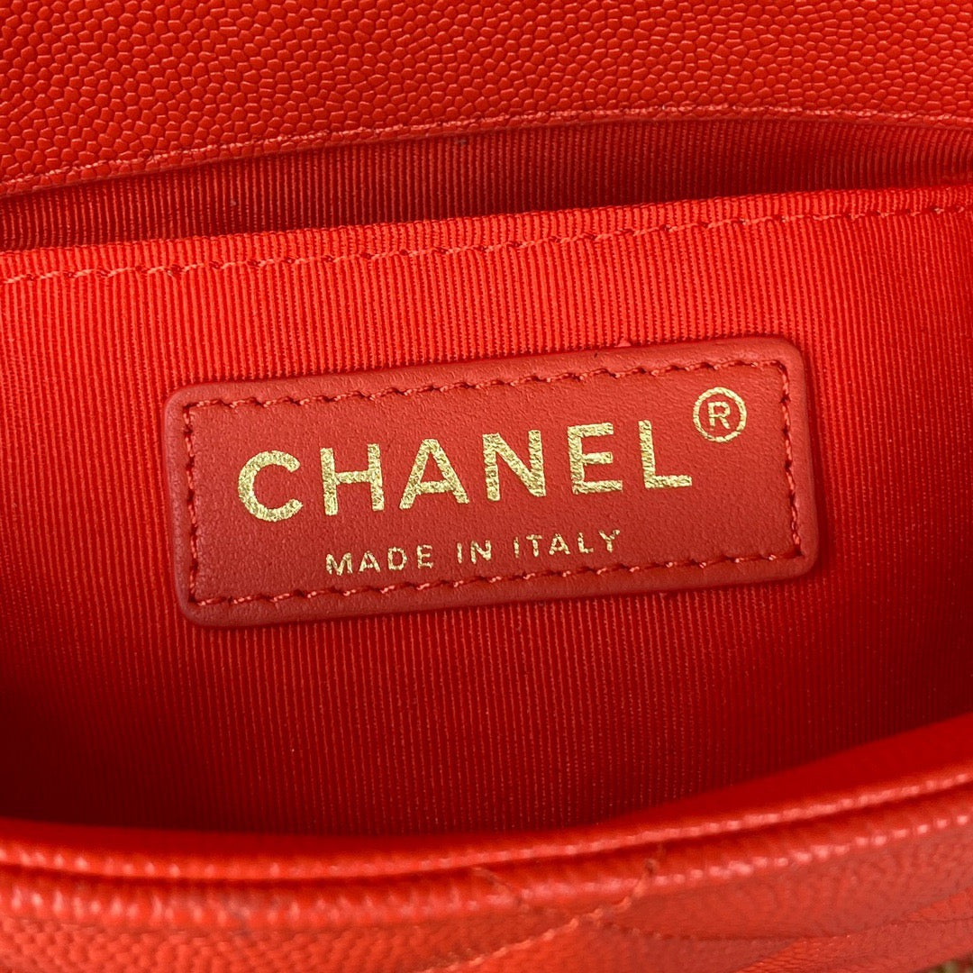 CHL - Mini Flap Bag With Top Handle Gold Hardware Red For Women Handbags, Shoulder Bags 7.9in/20LO AS2431 