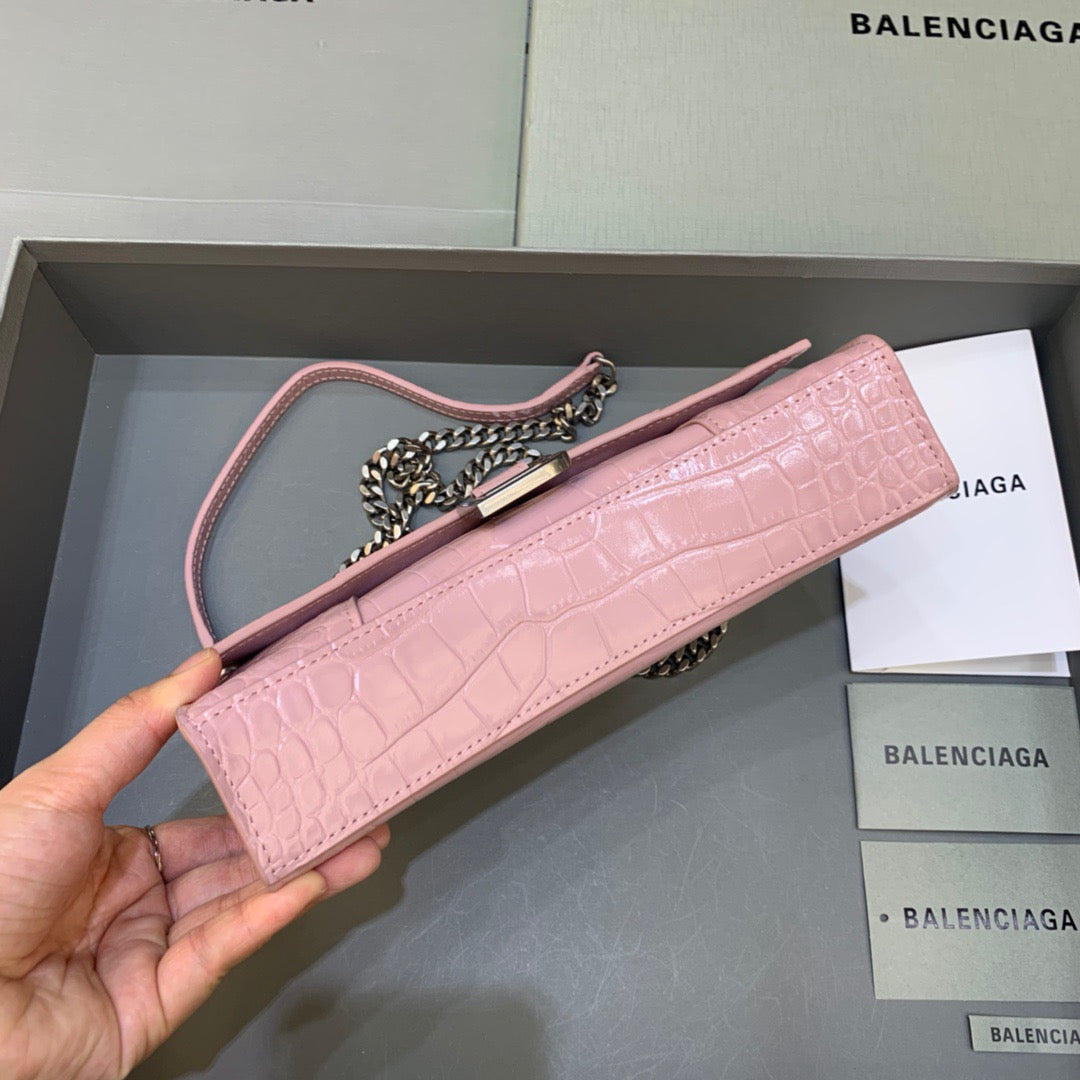 BLN-Ciaga Hourglass Wallet On Chain in Light Pink, For Women,  Bags 9in/23LO
