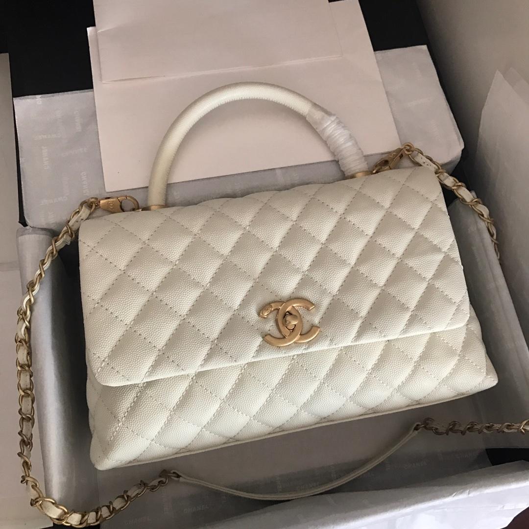CHL -  Coco With Top Handle Bag White For Women 11in/28LO