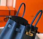 HM Birkin Bag 30cm Dark Blue Togo Leather GHW