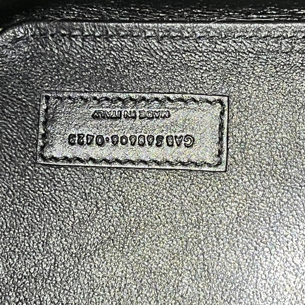 SANT LAURENT Spazzolato Le Monogram Drawstring Bucket Bag
