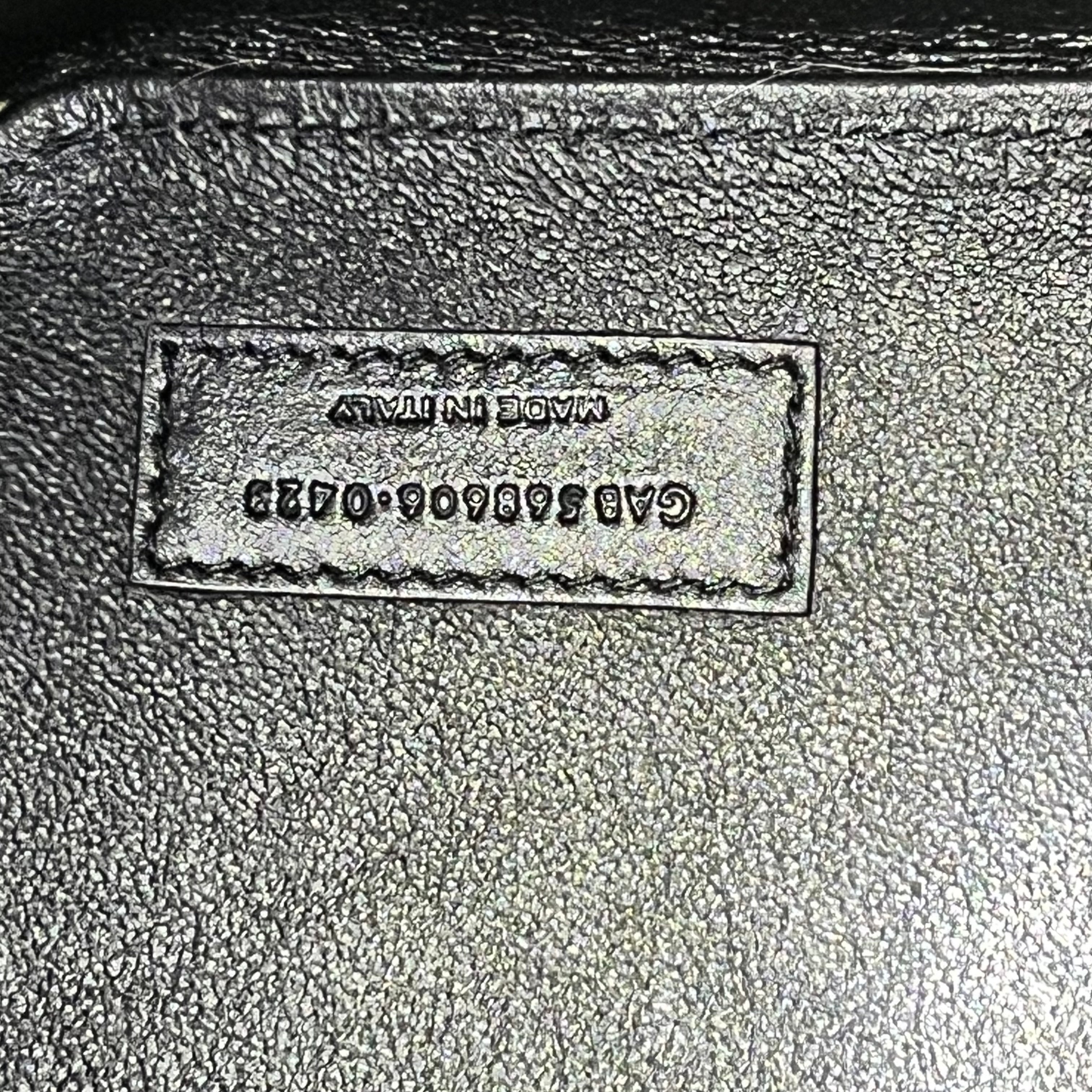 SANT LAURENT Spazzolato Le Monogram Drawstring Bucket Bag