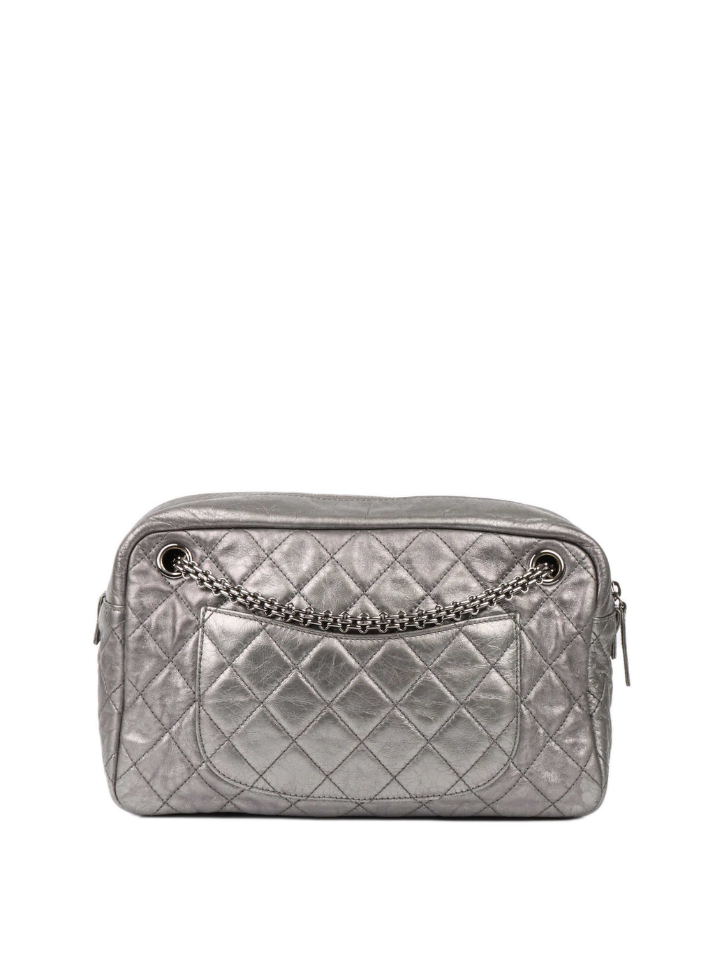 CHNL -  Metallic Silver 2.55 Reissue Camera Bag.