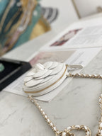 CHL -  Camellia Clutch With Chain White Bag For Women 11LO/4in