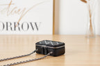 CHL -  Crystal Small Vanity with Chain Black/SilLusso Official - Bag For Women 10LO/4in