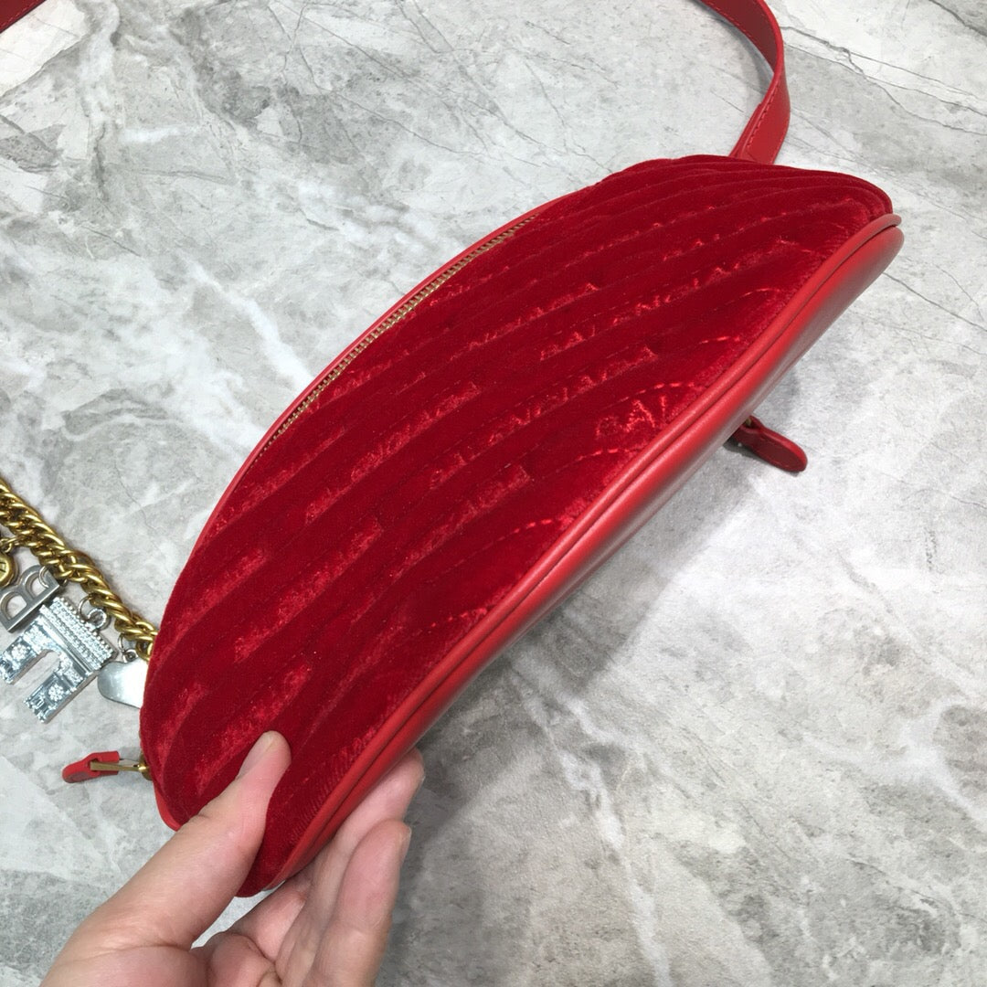 BLN-Ciaga Souvenir XXS Belt Bag In Red, For Women,  Bags 11.8in/30LO