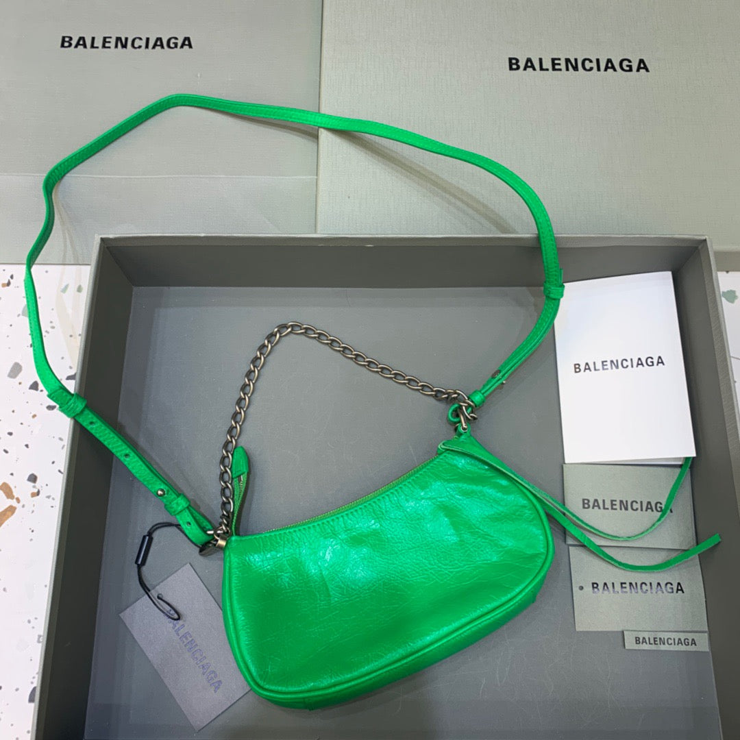 BLN-Ciaga Le Cagole Mini Bag With Chain In Green, For Women,  Bags 8.2in/21LO